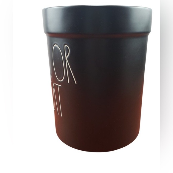 Rae Dunn Trick Or Treat Crock Utensil Holder Halloween Black White By Magenta - Picture 3 of 6